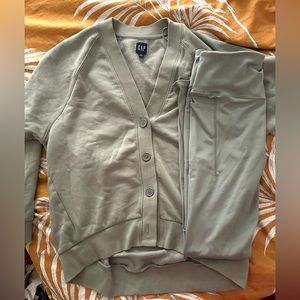 Gap Cardigan and Legging Set Sage Green size medium